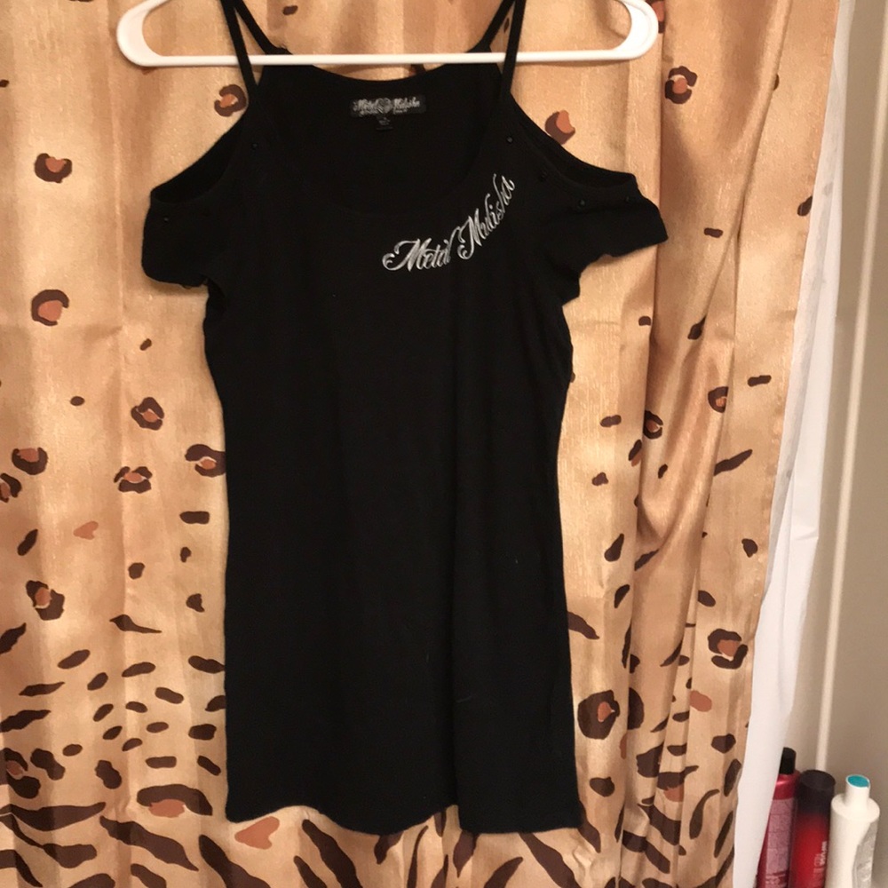 Metal Mulisha Black Cold Shoulder Blouse